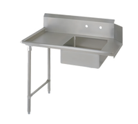 John Boos Soiled Straight Dish Table with 20 x 20 x 8 Inch Pre-Rinse Sink, Left-to-Right Operation, 36 x 30 x 44 Inch