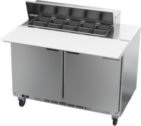Beverage-Air 48-Inch Two-Section Sandwich Top Refrigerated Prep Table with 10 1/6-Pan Capacity