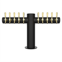 Micro Matic Metropolis T 10-Faucet Countertop Draft Beer Tower with Kool Rite Technology Module