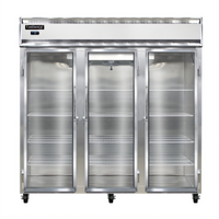 Continental Refrigerator 3FNSSGD Three-Section Narrow Hinged Glass Door Display Freezer