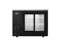 Atosa 48-Inch Shallow Depth Two-Section Back Bar Cooler with Sliding Glass Doors