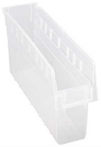 Quantum Store-Max 8-Inch Clear Nesting Shelf Bin, 17-7/8 x 4-1/8 x 8 Inch
