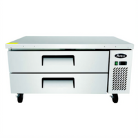 Atosa 52-Inch Refrigerated Chef Base with 2 Self-Closing Drawers, 8.4 Cu. Ft., Stainless Steel