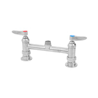 EverSteel 8-Inch Center Stainless Steel Deck Mount Manual Mixing Faucet with Swivel Outlet, Less Nozzle