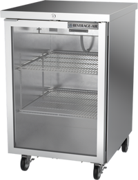 Beverage-Air 24-Inch Single-Section Glass Door Back Bar Cooler, 7.66 Cu. Ft., Stainless Steel