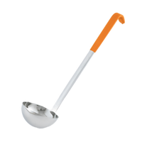 Vollrath Jacob's Pride 8 oz Orange Kool-Touch One-Piece Heavy-Duty Stainless Steel Ladle