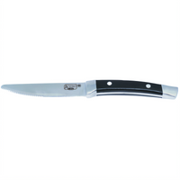 Winco Acero 11-Inch Forged Serrated Steak Knife with 5-Inch Stainless Steel Blade and Black POM Handle