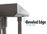 BK Resources QVTR5-3030 Stainless Steel Prep Tables