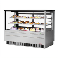 Turbo Air 72-Inch Refrigerated See-Thru Full Service Display Case with Straight Front Glass and Self-Contained R290 Refrigeration