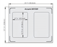 Vollrath Miramar Double-Well Template for Two Rectangle 1/4 Size Pans, Plain Stainless Steel