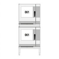 Lainox Compact Naboo Combi Oven Stacking Kit with Feet for 6 x 12 in. x 20 in. Top Oven and 6 x 1/1 GN Bottom Oven