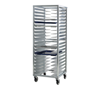 New Age Universal Mobile Stepped-Angle Pan Rack, 20-Pair, 3-Inch Spacing