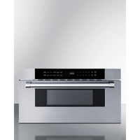 Summit Commercial 30-Inch Built-In Drawer Microwave Oven, 1.2 Cu. Ft., Black Stainless Steel Door
