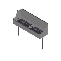 John Boos 48-Inch x 15-Inch Dish Table Dump Sink with Landing