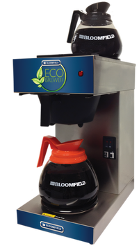 Bloomfield ECO 4543-D2 Manual-Fill Decanter-Style Drip Coffee Brewer with 2 Warmers, 120V