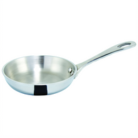 Winco Mini Tri-Ply Stainless Steel Fry Pan, 4 Inch Round, 5 Ounces