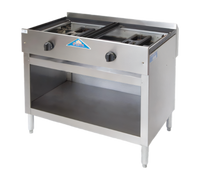 Comstock-Castle T-1 Single-Burner Gas Taco Range with Open Front Cabinet Base