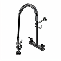 T&S Brass EasyInstall 8-Inch Center Deck Mount Workboard Pre-Rinse Unit with 16-Inch Riser and 44-Inch Hose