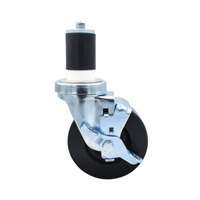 BK Resources 4SBR-RA-HR-TLB Shelf Casters & Leveling Feet
