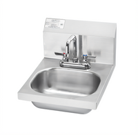 Krowne Wall-Mounted Stainless Steel Hand Sink with Gooseneck Faucet