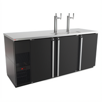 Pro-Line E-Series Three-Section Direct Draw Beer Cooler, 4-Keg, 80-Inch, Black