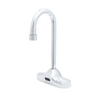 Top Shelf Electronic Touchless Deck-Mount Faucet with Rigid Gooseneck Spout, 4-Inch Centers
