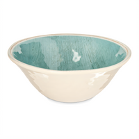 Grove 27 oz Aqua Melamine Ice Cream Bowl, 7 Inch Diameter