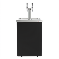 Micro Matic Americano Mobile Nitro Cold Brew Coffee Dispenser with 2 Faucets and 2 1/6-Size Keg Capacity