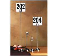 American Metalcraft Chrome Harp Weighted Number Stand, 2.25-Inch Diameter x 8-Inch High