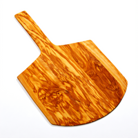 American Metalcraft Olive Wood Rectangular Serving Peel with Short Handle