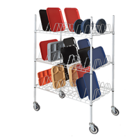 Channel Manufacturing Mobile Glass/Oval Tray Drying Rack, 3 Shelves, 102-Tray Capacity