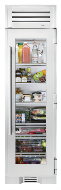 True Residential 24-Inch One-Section Built-In Reach-In Refrigerator with Stainless Glass Door, Right-Hinged