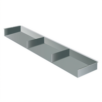 Advance Tabco TA-117 Undermount Multi-Purpose Stainless Steel Shelf with Stationary Dividers, 18 Inch Deep