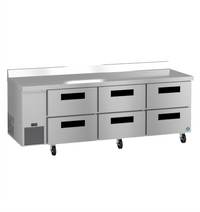 Hoshizaki Steelheart Three-Section 93-Inch 6-Drawer Worktop Refrigerator