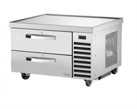 True 36-3/8 Inch 2-Drawer Refrigerated Chef Base with Stainless Steel Top, Self-Contained R290, 115V