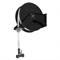 Heavy-Duty Open Wall-Mount Retractable Hose Reel System with 3/4 Inch x 50 Foot Hose and Rear Trigger Spray Valve