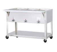 Aerohot 44-3/8-Inch Wide Portable Electric Steamtable Hot Food Unit with 3 Sealed Wells and Carving Board