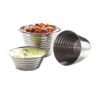 American Metalcraft 2-1/2-Ounce Stainless Steel Ribbed Sauce Cup