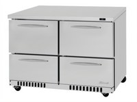 Turbo Air PRO Series 2-Section Front-Breathing Undercounter Drawer Refrigerator, 48 1/4 Inch Wide, Stainless Steel