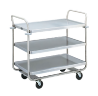 Vollrath Caravelle Heavy-Duty Stainless Steel 3-Shelf Utility Cart, 500 lb Capacity
