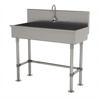Advance Tabco ADA Freestanding 40-Inch One-Station Stainless Steel Service Sink with Electronic Faucet