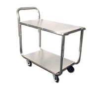 Stainless Steel 2-Shelf Stock Cart, 700 lb Capacity