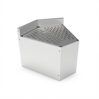 John Boos Underbar Drainboard Corner Angle Filler, Inside Corner, 45 Degree Angle, Drainboard Top, Stainless Steel