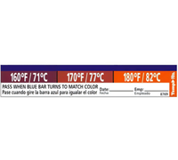TempRite 3-in-1 Adhesive Dishwasher Temperature Test Labels, 160°F / 170°F / 180°F, 27 Labels per Pack