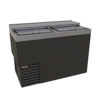Glastender MF48-B 48-Inch Underbar Glass Froster with Black Vinyl Exterior and Top Sliding Doors