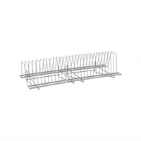 Metro SmartWall 36-Inch Nominal Grid-Mounted Tray Drying Rack, Metroseal Gray Epoxy-Coated Finish with Microban