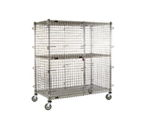 Eagle Group QuadTruss Mobile Open Wire Security Cage with Padlock Hasps, 51-1/4 W x 27-1/4 D x 69 H Inches