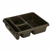 Cambro 4-Compartment Co-Polymer Meal Delivery Tray, Brown