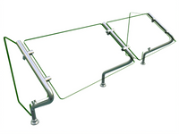 Hatco Flav-R-Shield ES67 Self-Service Single-Sided Tempered Glass Food Shield, 48-Inch Wide