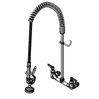 EasyInstall 8-Inch Wall-Mount Pre-Rinse Unit with Lever Handles and 18-Inch Riser